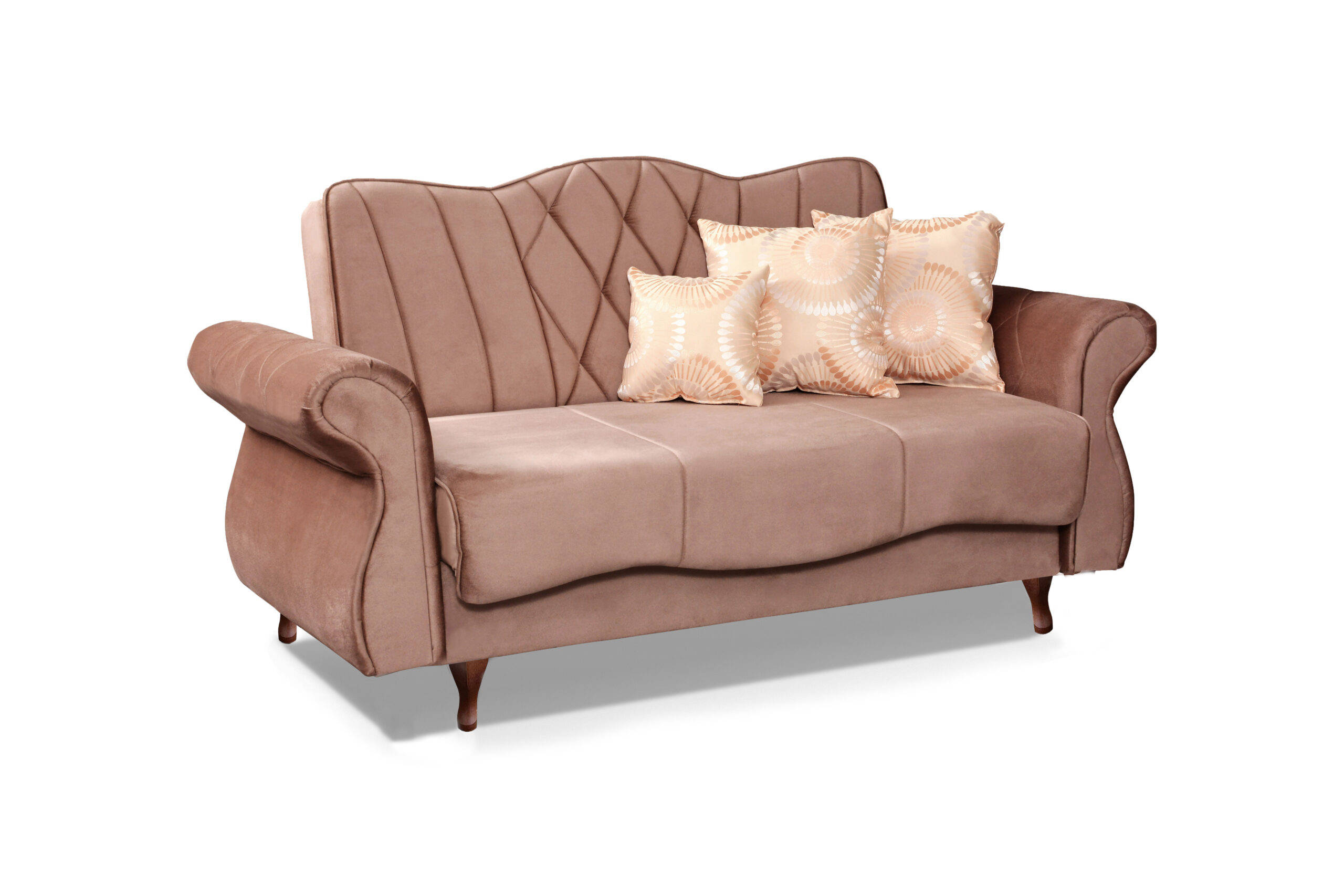 MODERNES DESIGNER 2-SITZER LUXUS-SOFA MIT TEXTILPOLSTERUNG FÜR DAS WOHNZIMMER