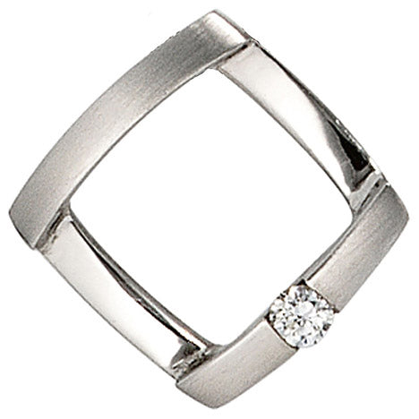 Anhänger 950 Platin matt 1 Diamant Brillant 0 03ct. Platinanhänger Anhänger 950 Platin matt 1 Diamant Brillant 0 03ct. Platinanhänger