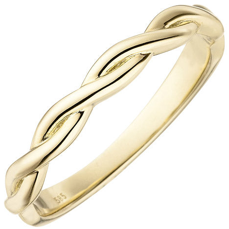 Damen Ring geflochten 585 Gold Gelbgold Goldring-50