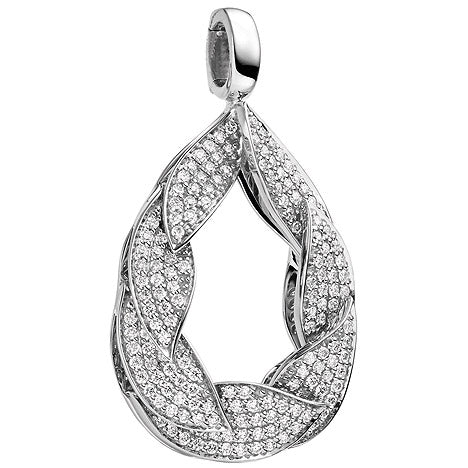 Anhänger Einhänger Tropfen 585 Gold Weißgold 175 Diamanten Brillanten 0 65ct. Anhänger Einhänger Tropfen 585 Gold Weißgold 175 Diamanten Brillanten 0 65ct.