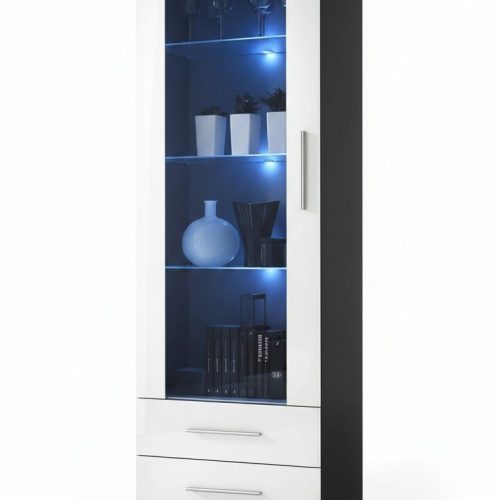 Designer Schwarz Vitrine Regal Holz Schrank Wohnzimmer Einrichtung Modern Designer Schwarz Vitrine Regal Holz Schrank Wohnzimmer Einrichtung Modern