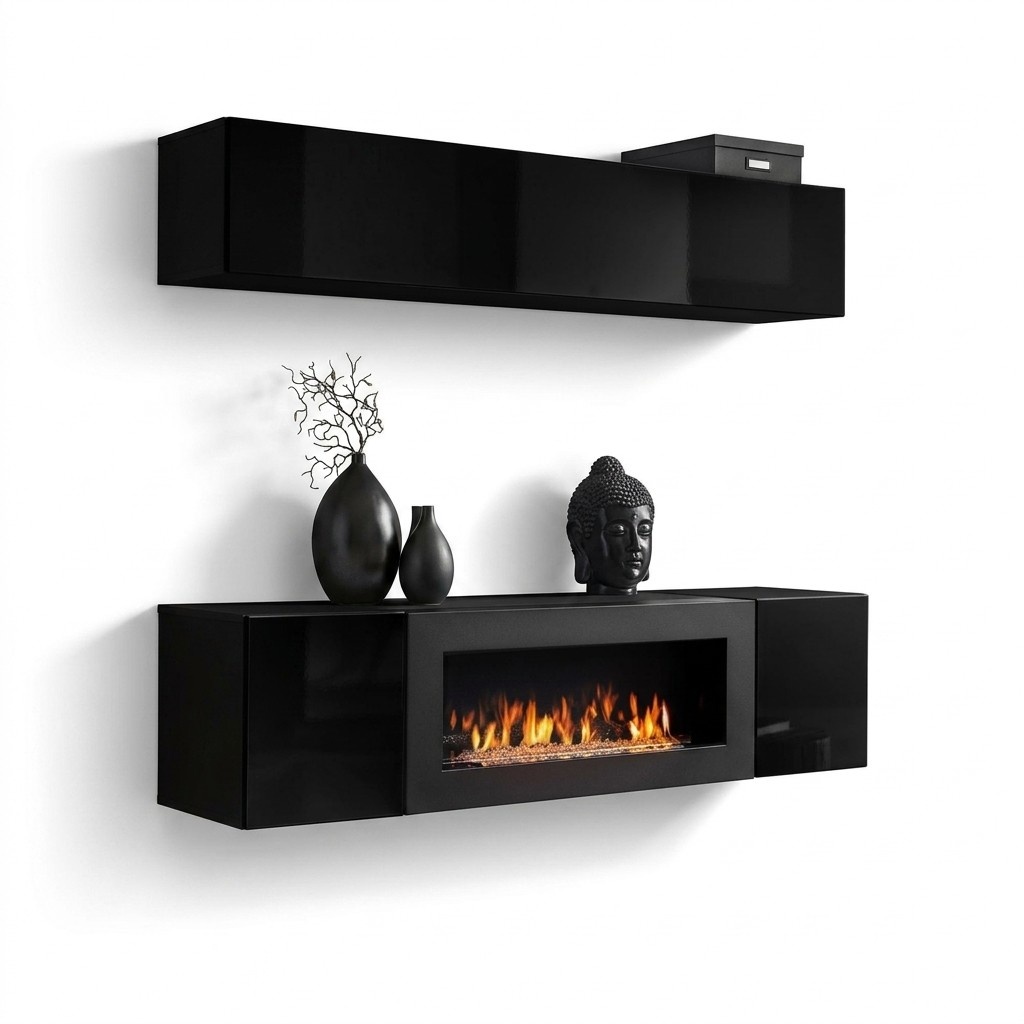 Wohnwand Komplett 2tlg. Sideboard Luxus Hochglanz Einrichtung Modern Designer Wohnwand Komplett 2tlg. Sideboard Luxus Hochglanz Einrichtung Modern Designer