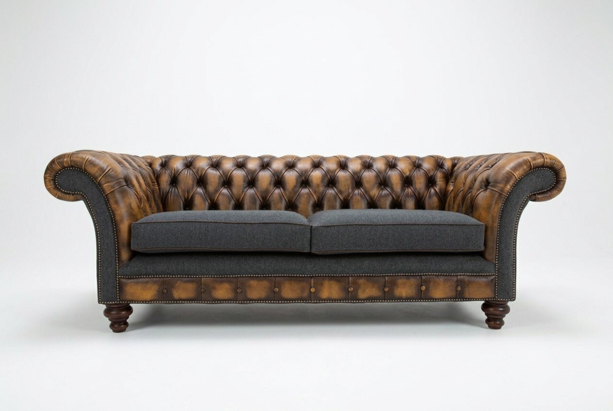 Design Chesterfield Sofa 3 Couch Sofa Set Stoff Polster Leder Dreisitzer Design Chesterfield Sofa 3 Couch Sofa Set Stoff Polster Leder Dreisitzer