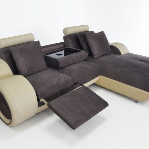 Design Couch Eck Sofa Leder Eck Garnitur Ecke Landschaft Polster L Form