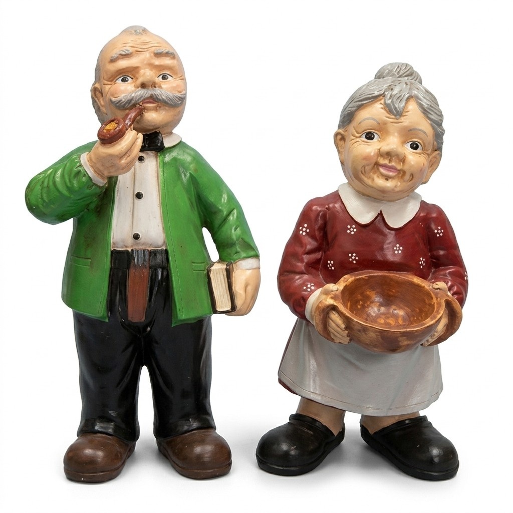 Design Großeltern Figur Statue Skulptur Figuren Karikatur Skulpturen Dekoration
