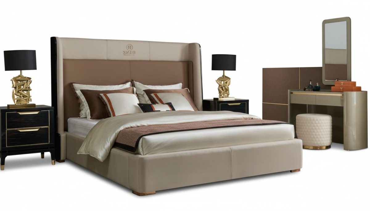 Design Schlafzimmer 6 tlg Komplett Set Bett Nachttisch Schminktisch Design Schlafzimmer 6 tlg Komplett Set Bett Nachttisch Schminktisch