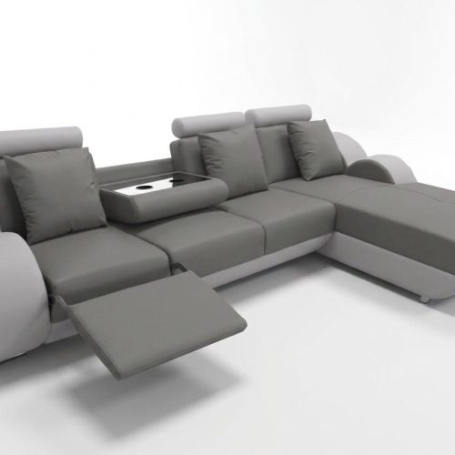 Design Sofa Couch Eck Leder Eck Garnitur Ecke Landschaft Polster L Form