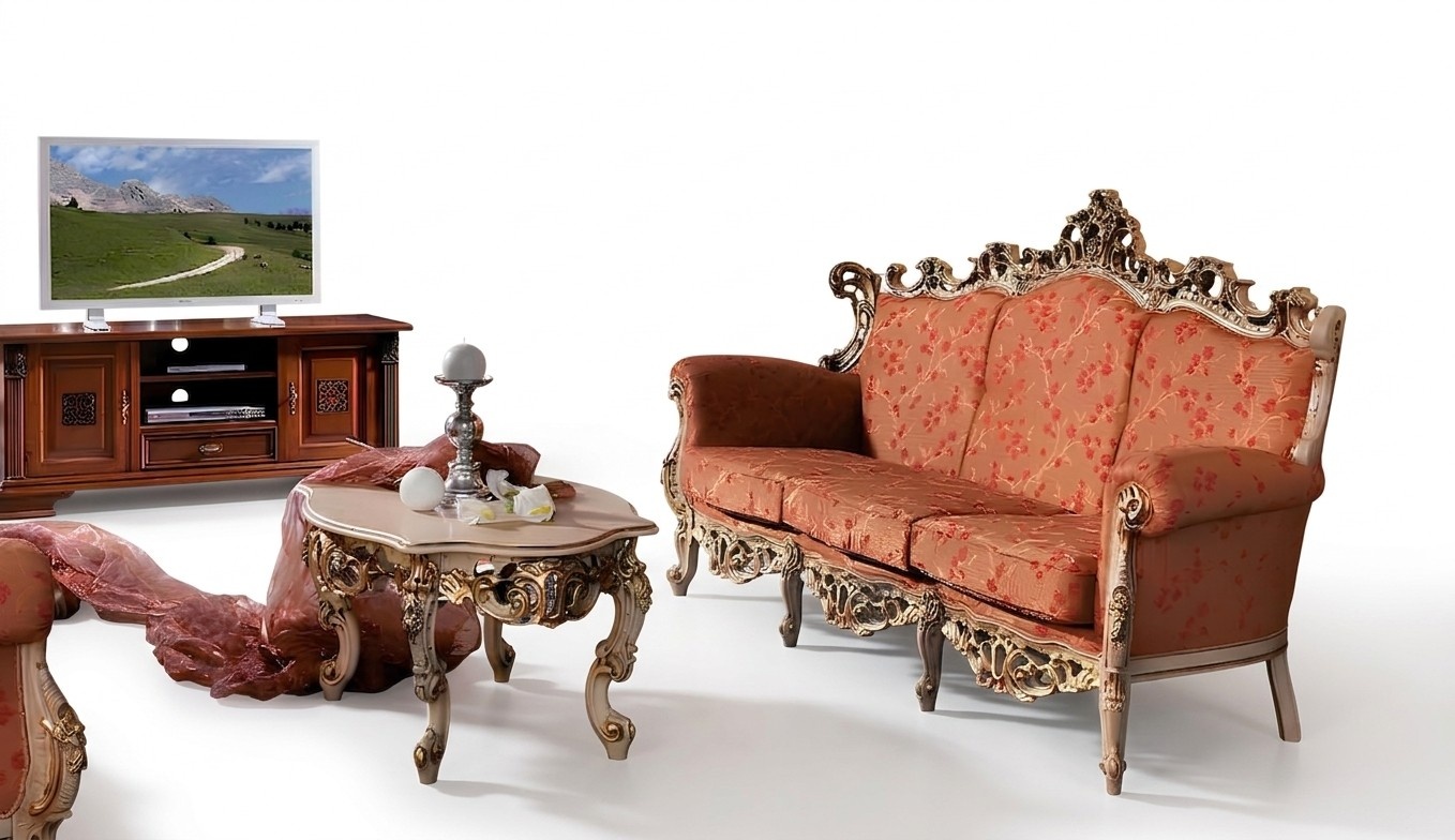 Designer 321 Sitzer Sofagarnitur Polster Italienische Möbel Sofa Massivholz Designer 321 Sitzer Sofagarnitur Polster Italienische Möbel Sofa Massivholz
