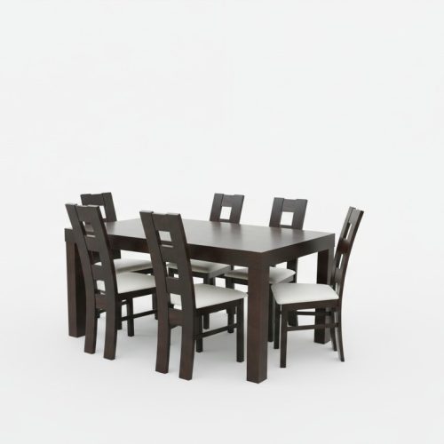 Designer Tisch + 6 Stühle Dekor Garnituren Komplett Wohnzimmer Esszimmer