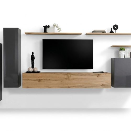 Designer Wohnwand Möbel Wohnzimmer Luxus TV Ständer Holz Wandregal Komplett Neu Designer Wohnwand Möbel Wohnzimmer Luxus TV Ständer Holz Wandregal Komplett Neu