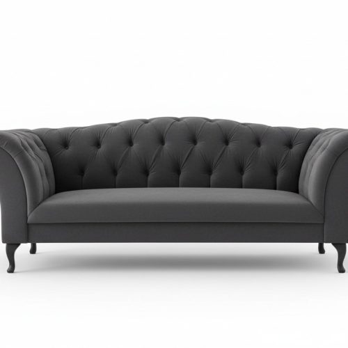 Dreisitzer Design Couch Polster Sitz Textil Sofa 3 Sitzer Chesterfield Grau Neu Dreisitzer Design Couch Polster Sitz Textil Sofa 3 Sitzer Chesterfield Grau Neu