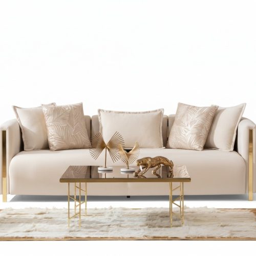 Dreisitzer Sofas Polster Luxus Möbel Modernes Sofa 3 Sitzer Textil Couch 245cm Dreisitzer Sofas Polster Luxus Möbel Modernes Sofa 3 Sitzer Textil Couch 245cm