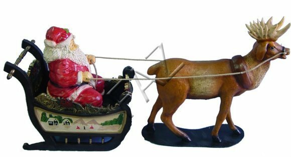 Design Komplett Nikolaus Reh Schlitten Statue Skulptur Figuren Design Komplett Nikolaus Reh Schlitten Statue Skulptur Figuren