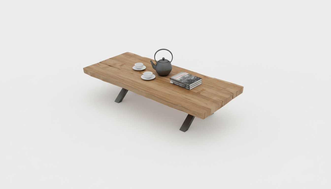 Echtholz Couchtisch Rechteckiger Tisch Teetisch Wohnzimmertisch Modern