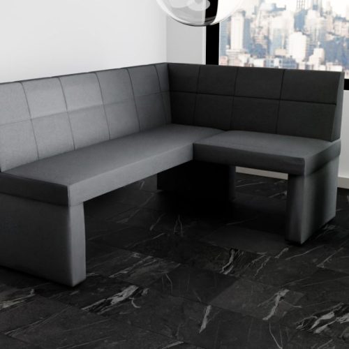 Eckbank Bank Küchenbank 168×128 cm BLAKE L Stoff Soro Anthrazit