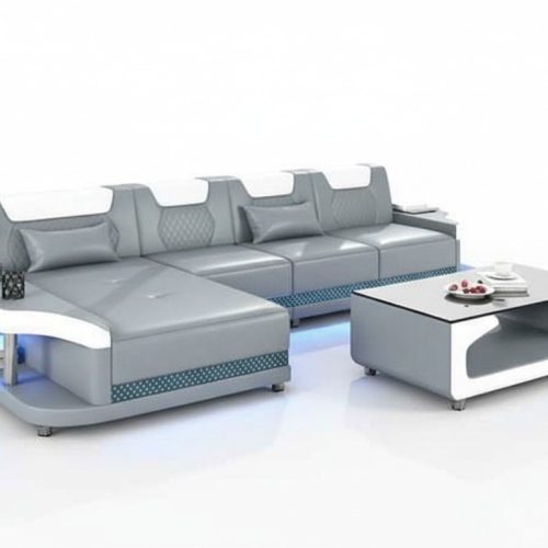 Eckgarnitur Ecksofa L Form Ledersofa Couch Sofa Grau Luxus Moderne Couchen Eckgarnitur Ecksofa L Form Ledersofa Couch Sofa Grau Luxus Moderne Couchen