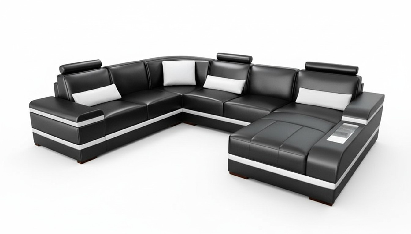 Ecksofa Ledersofa Big XXL U Form Wohnlandschaft Sofa Couch Garnitur Neu H2218 Ecksofa Ledersofa Big XXL U Form Wohnlandschaft Sofa Couch Garnitur Neu H2218