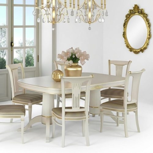 Ess Gruppe Zimmer Stuhl Tische Set 4 Stühle + Tisch Möbel Massivholz Sitz Polster Neu Ess Gruppe Zimmer Stuhl Tische Set 4 Stühle + Tisch Möbel Massivholz Sitz Polster Neu