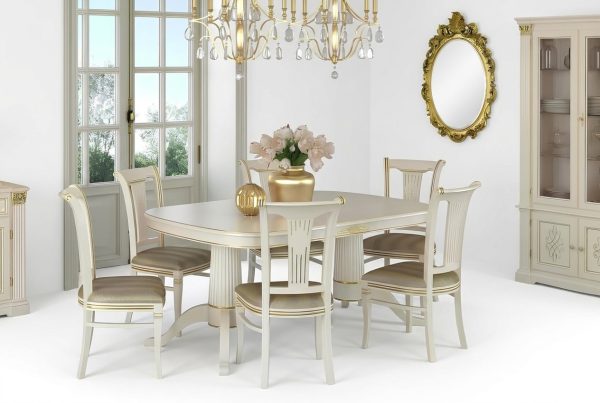Ess Gruppe Zimmer Stuhl Tische Set 4 Stühle + Tisch Möbel Massivholz Sitz Polster Neu Ess Gruppe Zimmer Stuhl Tische Set 4 Stühle + Tisch Möbel Massivholz Sitz Polster Neu