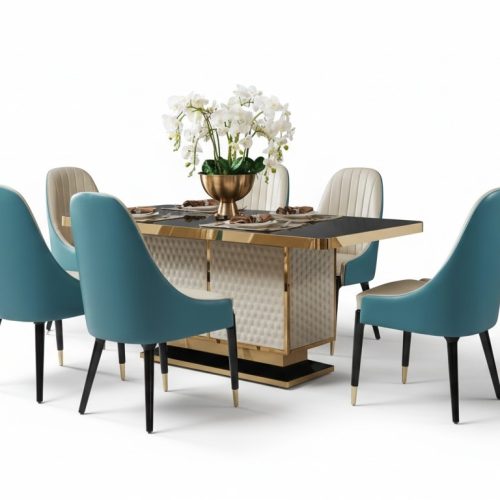 Esstisch 6x Stühle Stuhl Esszimmer Set Essgruppe Moderne Möbel Tisch