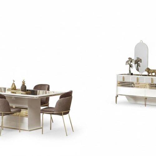 Esszimmer Set Essgruppe Komplettgarnitur Essgarnitur Konsole Spiegel 8tlg.
