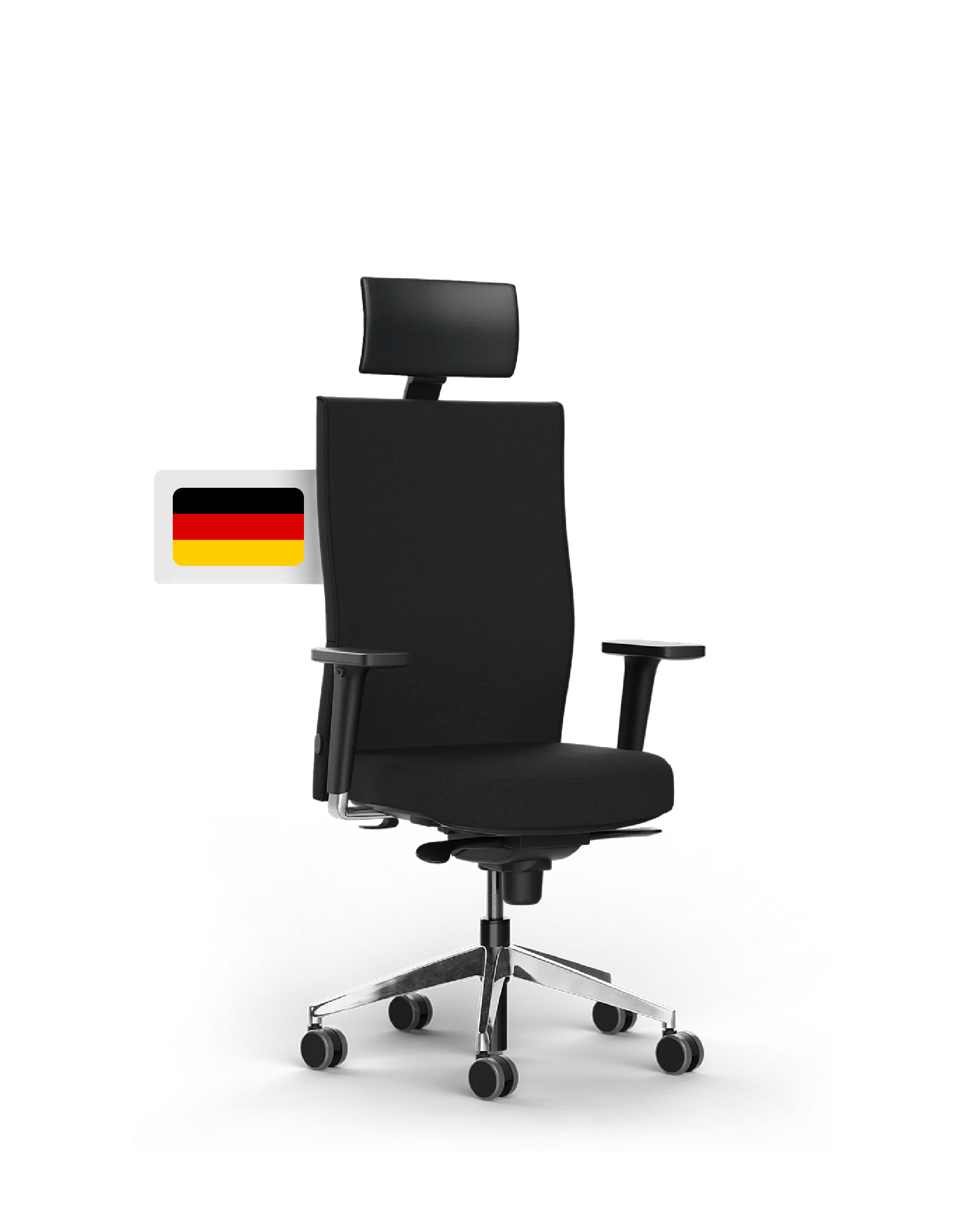 EXECUTIVE | EXECUTIVE (4D Armlehne & Aluminium Fußkreuz) / Mit Kopfstütze / Schwarz