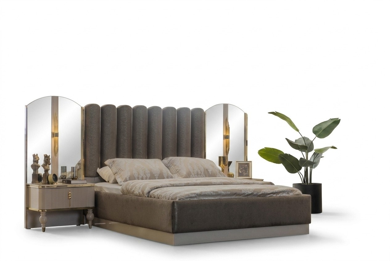 Exklusive Schlafzimmer Möbel Designer Doppelbett Moderne Nachttische Exklusive Schlafzimmer Möbel Designer Doppelbett Moderne Nachttische