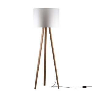 maigrau - Luca Stand - dimmbare Designer Stehleuchte mit Lampenschirm