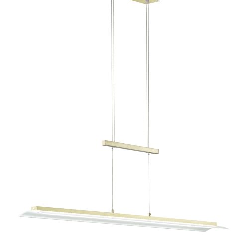 Fischer & Honsel LED-Pendelleuchte ROOF 1-flammig in Farbe Messing matt/Abdeckglas teilsatiniert Rand klar