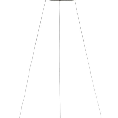 Fischer & Honsel LED-Pendelleuchte SILVIO 1-flammig in Farbe Metall sandgrau/Acryl weiß