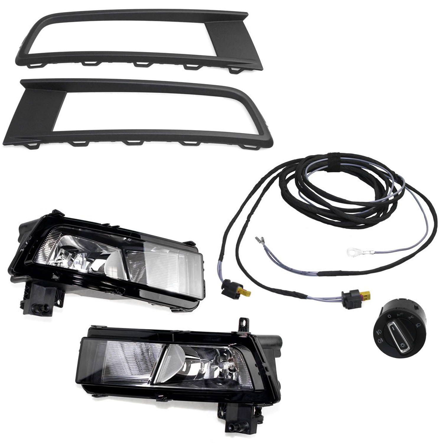 Für VW Touran II 5T Original Kufatec Nebelscheinwerfer Gitter Kabelbaum Schalter Für VW Touran II 5T Original Kufatec Nebelscheinwerfer Gitter Kabelbaum Schalter