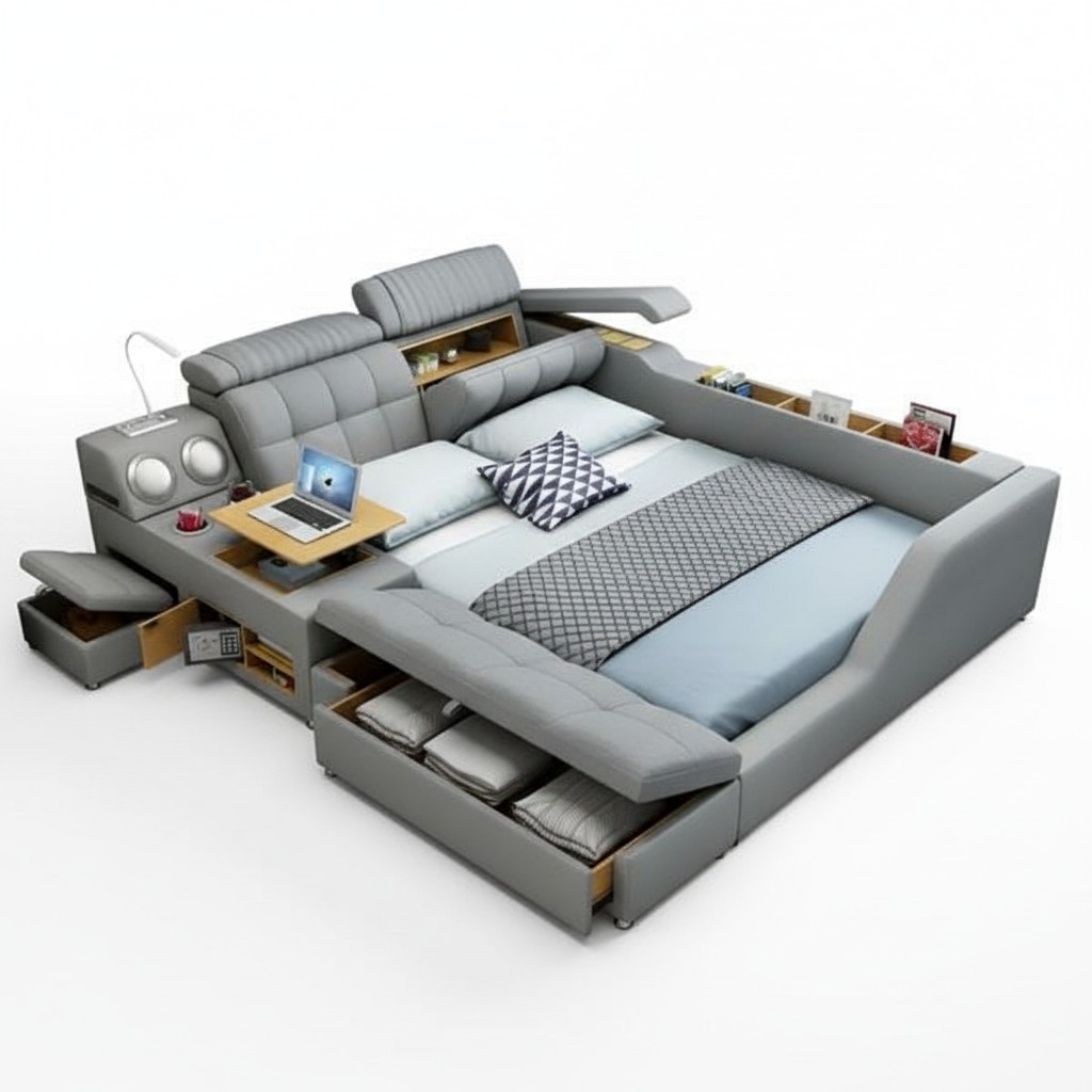Funktionsbett Bett Multifunktion All in One Sofa Betten Doppelbett Schlafzimmer Funktionsbett Bett Multifunktion All in One Sofa Betten Doppelbett Schlafzimmer