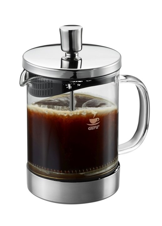 GEFU Kaffeebereiter Diego schwarz/silber