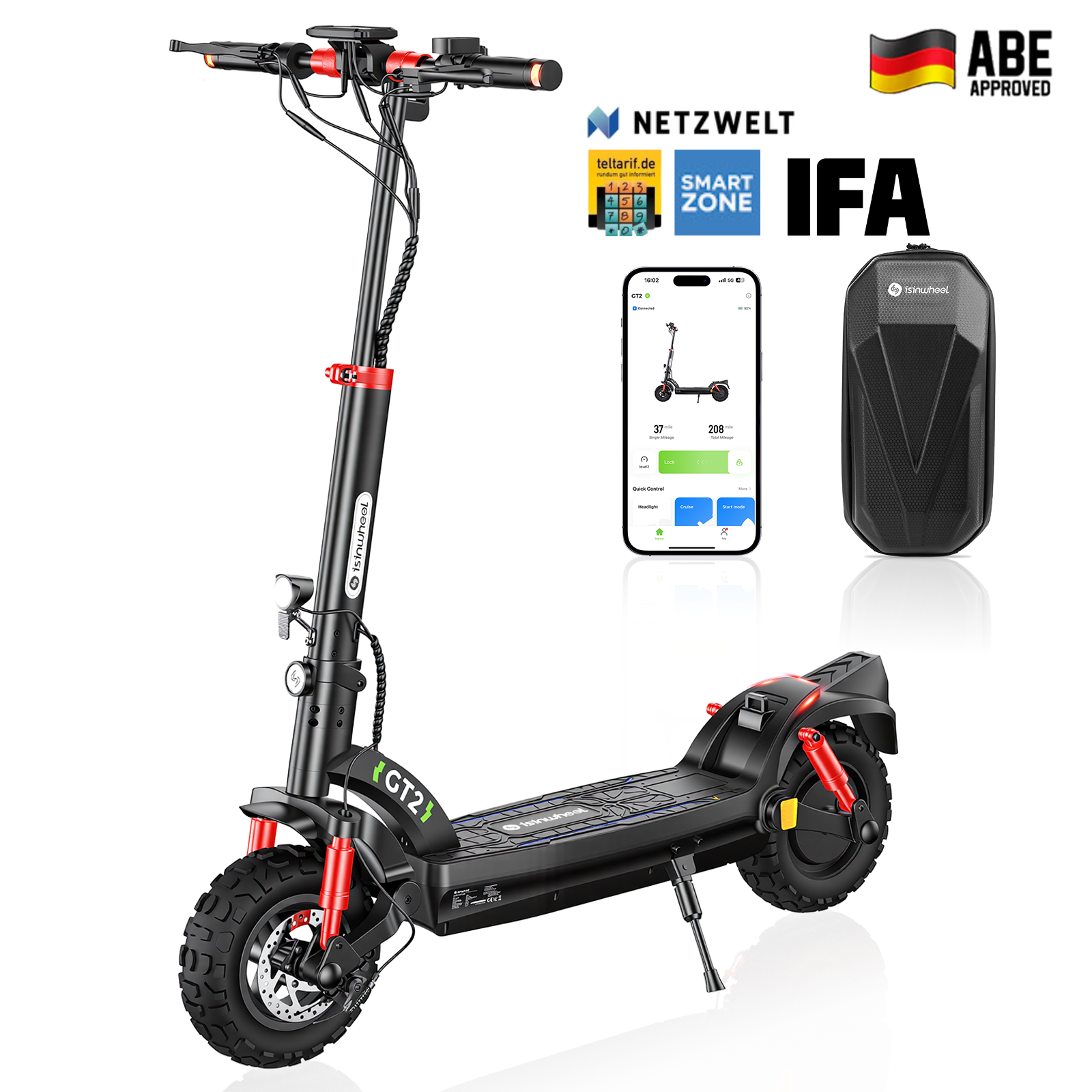 isinwheel GT2 11-Zoll High-Performance Offroad E-Scooter Mit Straßenzulassung (ABE, eKFV) - Gallery 1 isinwheel GT2 11-Zoll High-Performance Offroad E-Scooter Mit Straßenzulassung (ABE, eKFV)
