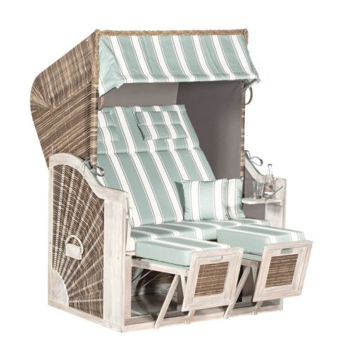 Gartenstrandkorb 2-Sitzer RUSTIKAL 285 Z SUN EDITION in Farbe Mix-Brown