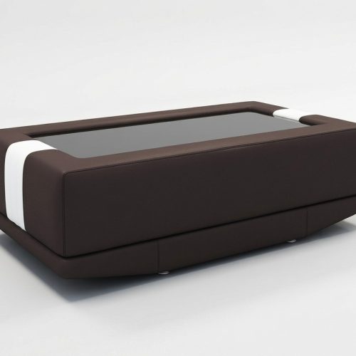Gepolsterte Wohnzimmer Couchtische Glastisch Tisch Design Tische