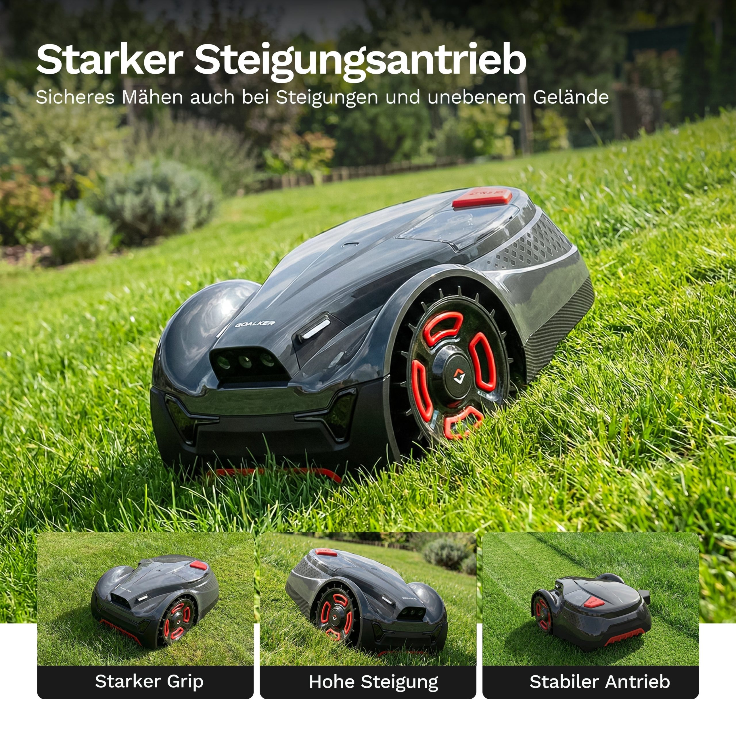 Goalker H3 Pro – Mähroboter ohne Begrenzungskabel