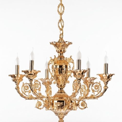 Goldene Deckenlampe Pendelleuchte Wohnzimmer Leuchten Klassische Leuchten