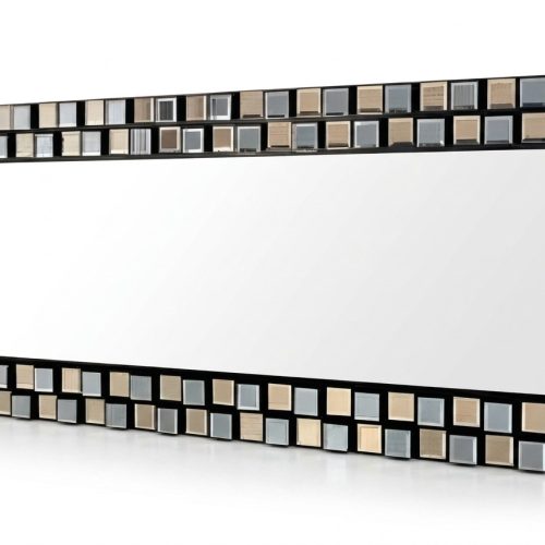 Grauer moderner Spiegel aus Glas für Wohnzimmer Schlafzimmer Flur Grauer moderner Spiegel aus Glas für Wohnzimmer Schlafzimmer Flur