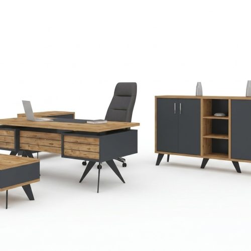 Großes Arbeitszimmer Set Büromöbel Schreibtisch Kommode Tisch Großes Arbeitszimmer Set Büromöbel Schreibtisch Kommode Tisch