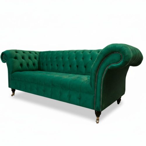 Grün Designer Sofa Couch Polster XXL 3 Sitzer Big Sofas Couchen Textil Leder