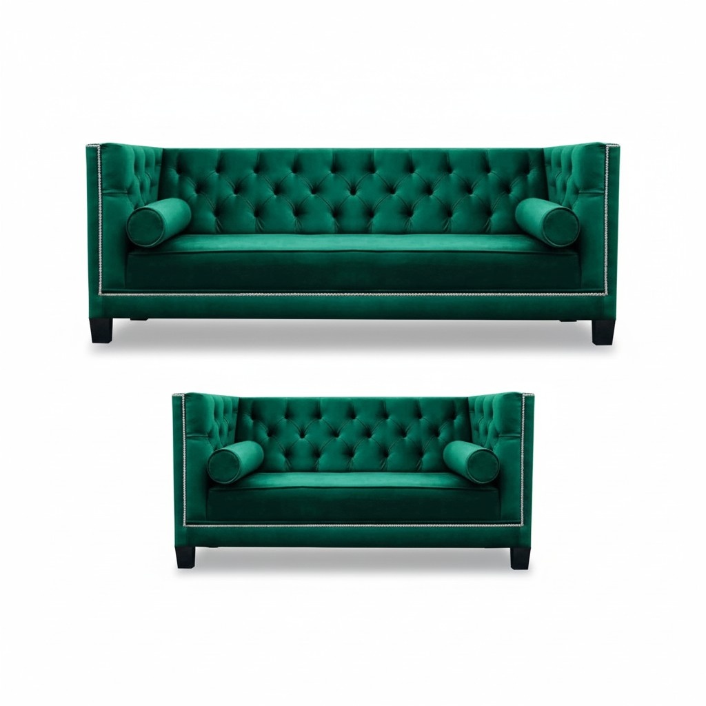 Grün Sofagarnitur Design Chesterfield Sofas Modern Couchen Sessel Sitz Grün Sofagarnitur Design Chesterfield Sofas Modern Couchen Sessel Sitz
