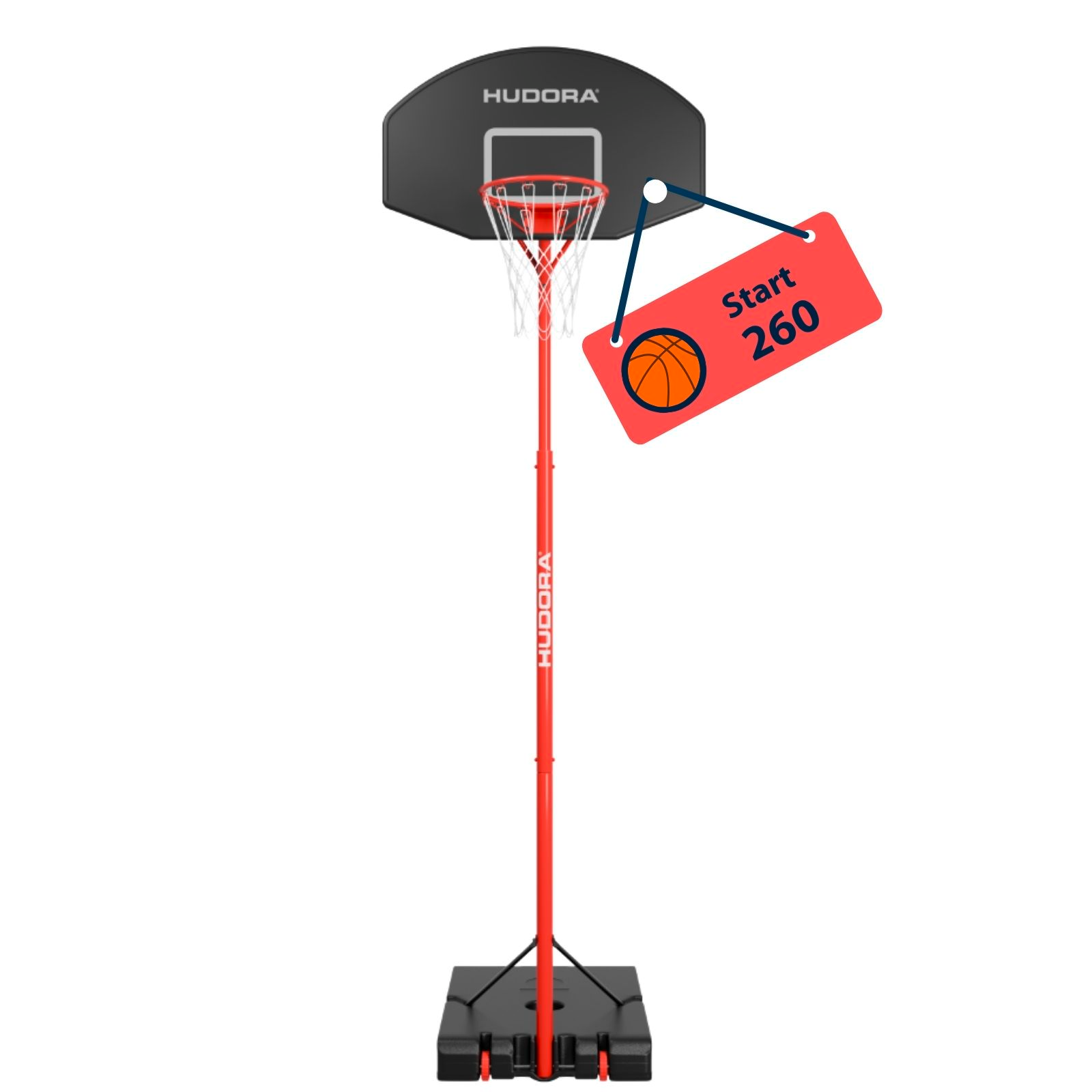 HUDORA Start Basketballständer 260, neu - Gallery 1 HUDORA Start Basketballständer 260, neu