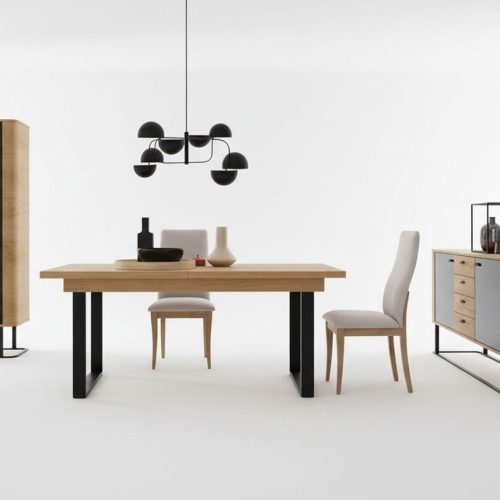Hochwertes Wohnzimmer Möbel Set Vitrine + Esstisch + Sideboard Kommode Hochwertes Wohnzimmer Möbel Set Vitrine + Esstisch + Sideboard Kommode