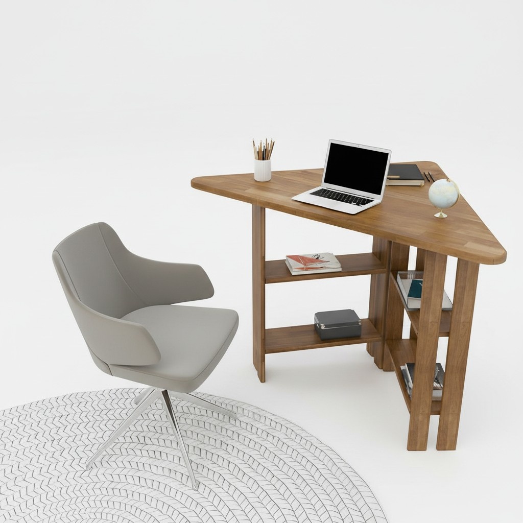 Brauner Eckschreibtisch Designer Arbeitszimmer Tische Edler Laptoptisch Brauner Eckschreibtisch Designer Arbeitszimmer Tische Edler Laptoptisch