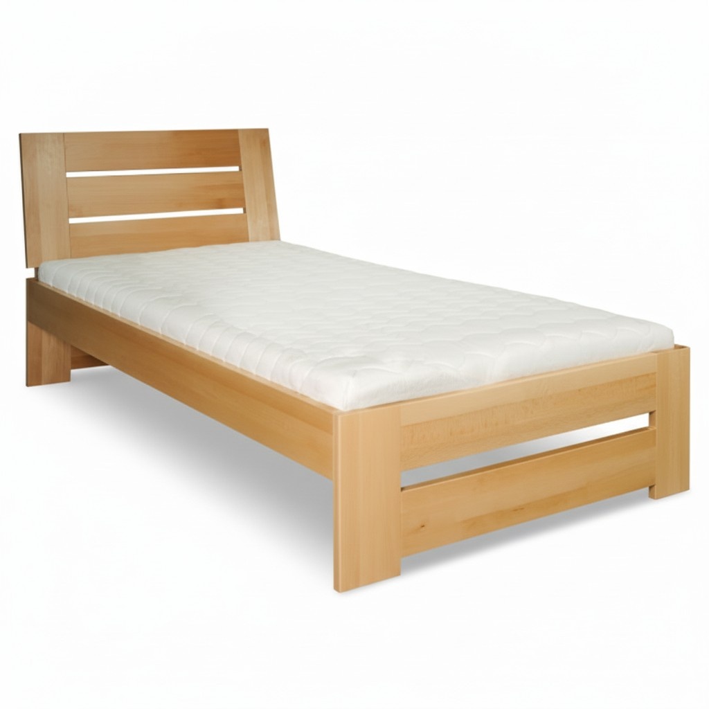 Holzbett Echtes Holz Bett Betten Hotel 100x200 Stil Massive Möbel Schlafzimmer