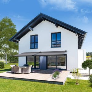 LED Vollkassettenmarkise elektrisch ELOS – 500 x 300 cm Anthrazit