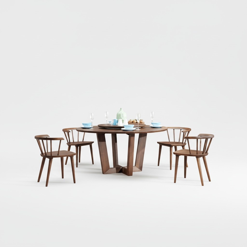 Italienische Holz Möbel Tisch 4 Lehn Stühle Stuhl Tische Sitz Polster