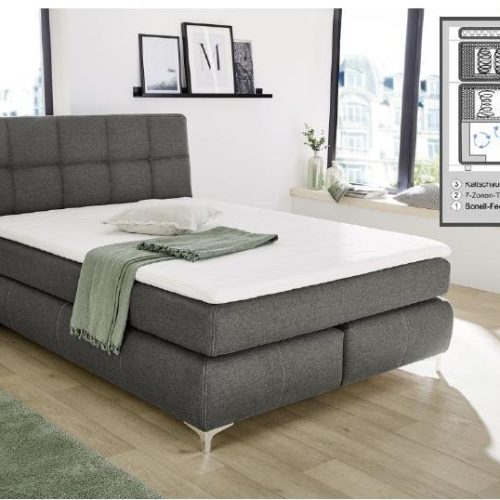 Jockenhöfer Boxspringbett BEA ca. 140x200cm Grau