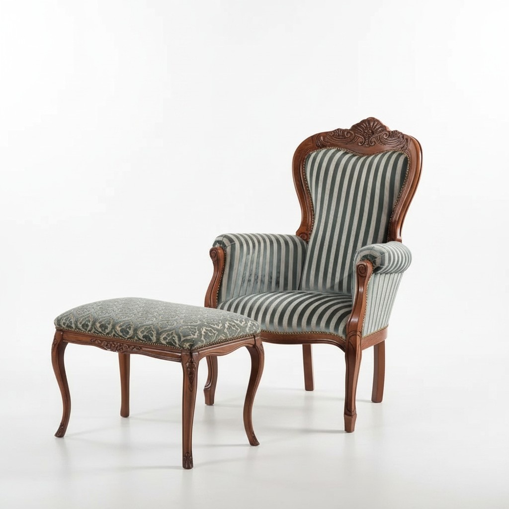 Klassischer Sessel Wohnzimmer Einsitzer Designer Polster Sitz Stoffmöbel